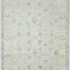 Hand-Knotted High Low Oushak Rug – Aqua Wool Rug