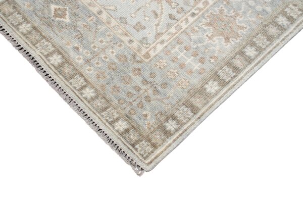 LTO-03 – Hand Knotted Rug – Indian Knotts Oushak – Aqua/Silver