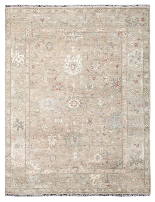 LTO-06 – Hand Knotted Rug – Turkish Knotts Oushak – Brown/Camal