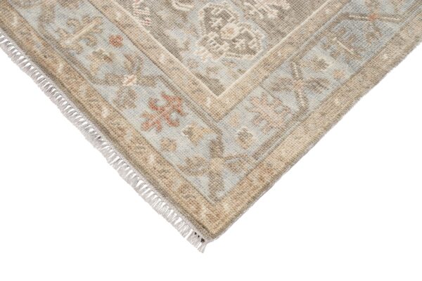 LTO-07 – Hand Knotted Rug – Turkish Knotts Oushak – Grey/Silver