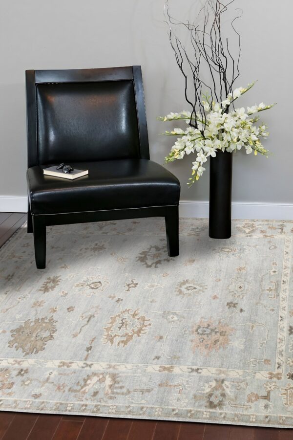 LTO-08 – Hand Knotted Rug – Indian Knotts Oushak – Coin/Coin