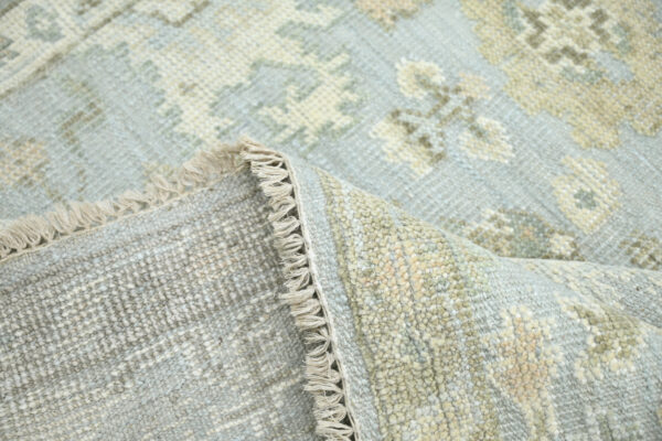 Hand-Knotted High Low Oushak Rug – Silver Oushak Rug