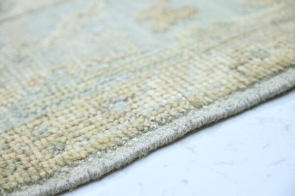 Hand-Knotted High Low Oushak Rug – Silver Oushak Rug
