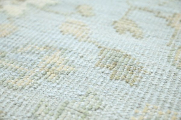 Hand-Knotted High Low Oushak Rug – Silver Oushak Rug