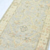 Hand-Knotted Turkish Pastel Oushak Runner Rug – Silver Aqua