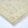 Hand-Knotted Turkish Pastel Oushak Runner Rug – Silver Aqua