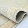 Hand-Knotted Turkish Pastel Oushak Runner Rug – Silver Aqua