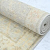 Hand-Knotted Turkish Pastel Oushak Runner Rug – Silver Aqua