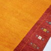 Hand-Knotted Gabbeh Rug – Yellow Geometric Rug