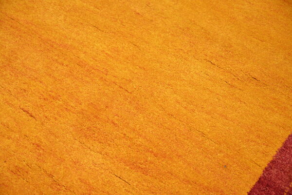 Hand-Knotted Gabbeh Rug – Yellow Geometric Rug
