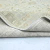 Hand-Knotted Turkish Pastel Oushak Rug – Aqua Silver Wool Rug
