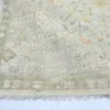 Hand-Knotted Turkish Pastel Oushak Rug – Aqua Silver Wool Rug