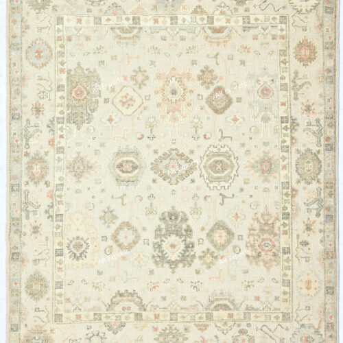 Hand-Knotted High Low Oushak Rug – Camel Wool Rug