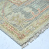 4 Hand-Knotted Turkish Colorful Oushak Rug – Aqua Gray
