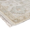 Hand-Knotted High Low Oushak Rug – Beige Wool Rug