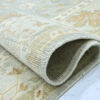 Hand-Knotted Turkish Pastel Oushak Rug – Silver Aqua Wool Rug