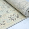 Hand-Knotted Turkish Pastel Oushak Runner Rug – Aqua