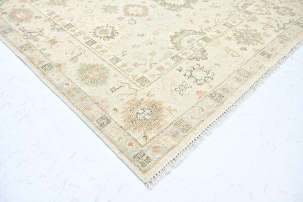 Hand-Knotted High Low Oushak Rug – Camel Wool Rug