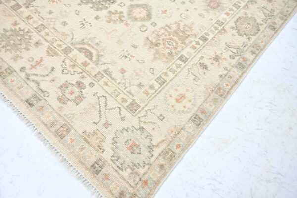 Hand-Knotted High Low Oushak Rug – Camel Wool Rug
